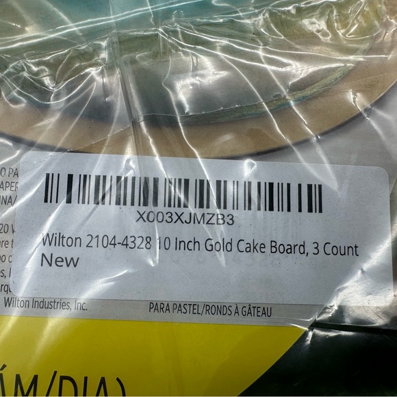 Wilton 2104-4328 10 Inch Gold Cake Board, 3 Count - Picture 3 of 3